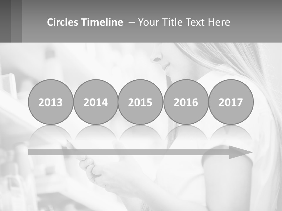 A Woman In A Store Looking At A Shelf PowerPoint Template