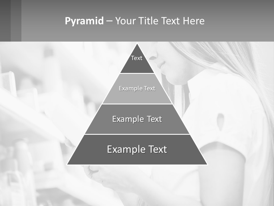 A Woman In A Store Looking At A Shelf PowerPoint Template