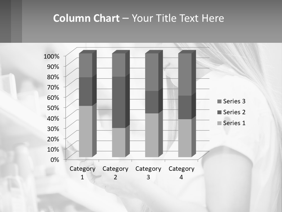 A Woman In A Store Looking At A Shelf PowerPoint Template