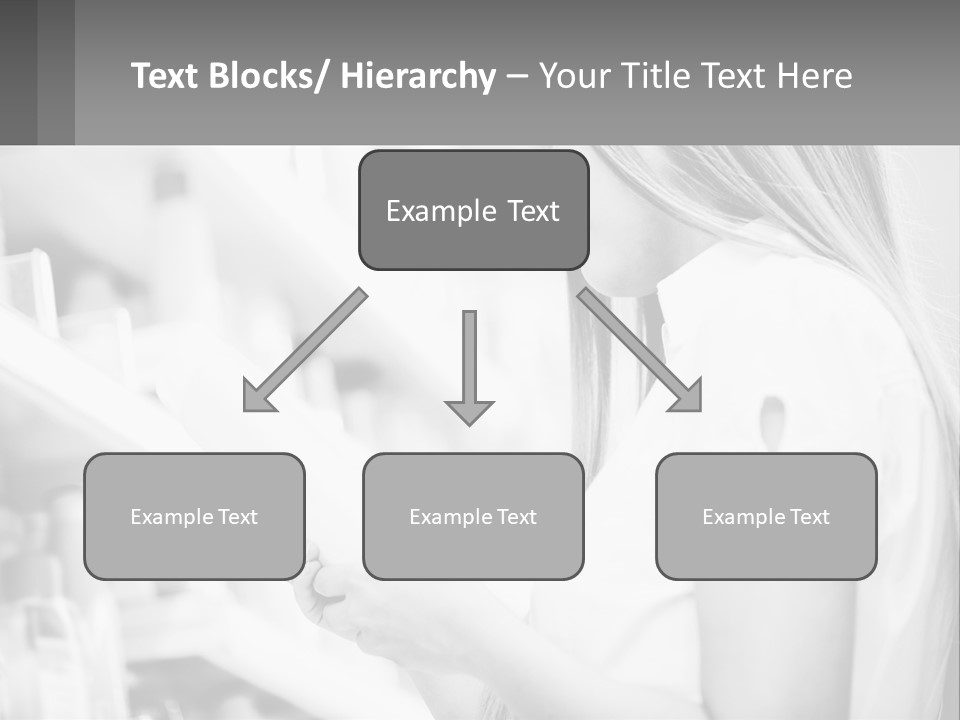 A Woman In A Store Looking At A Shelf PowerPoint Template