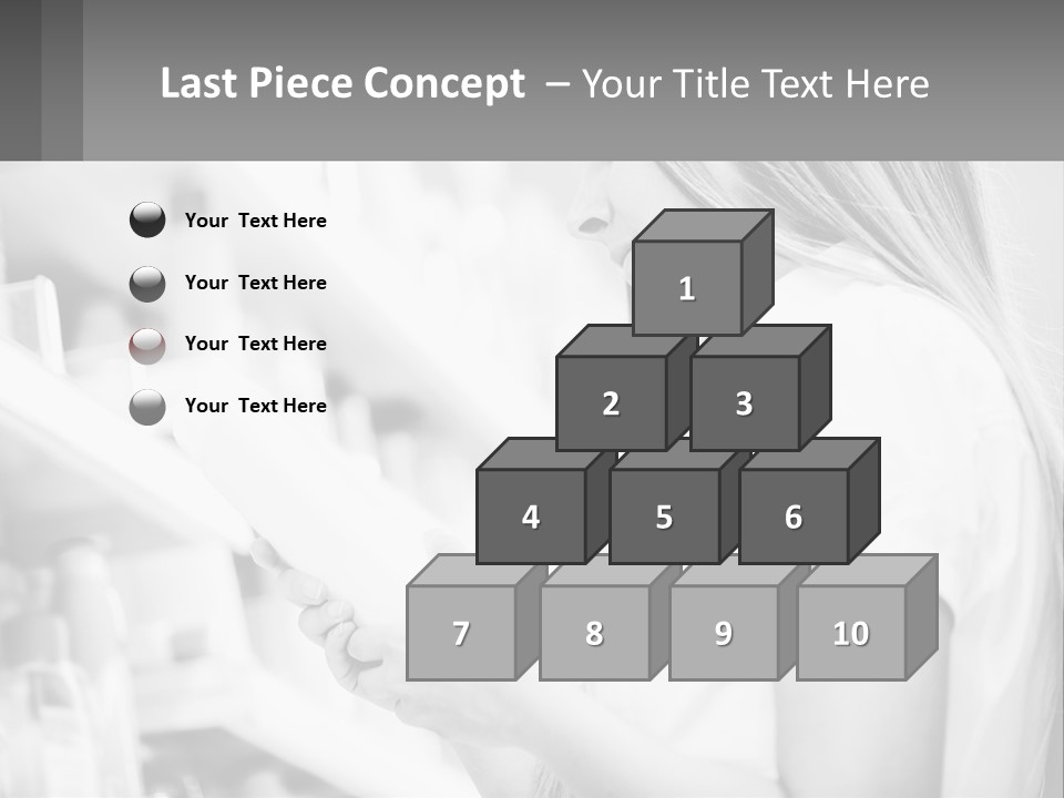 A Woman In A Store Looking At A Shelf PowerPoint Template