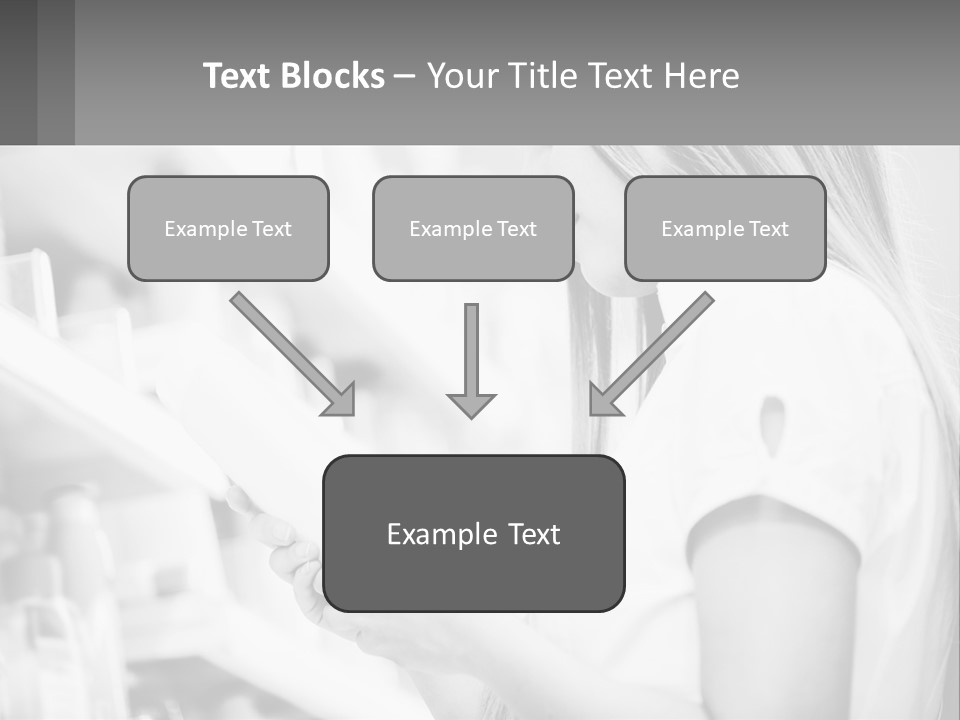 A Woman In A Store Looking At A Shelf PowerPoint Template