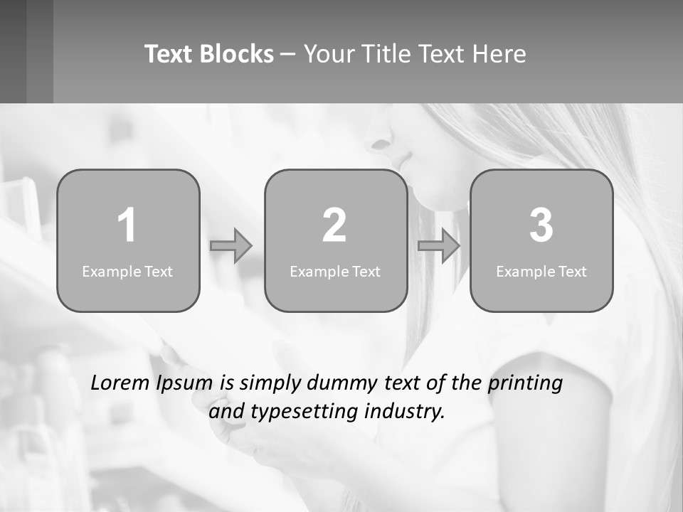 A Woman In A Store Looking At A Shelf PowerPoint Template