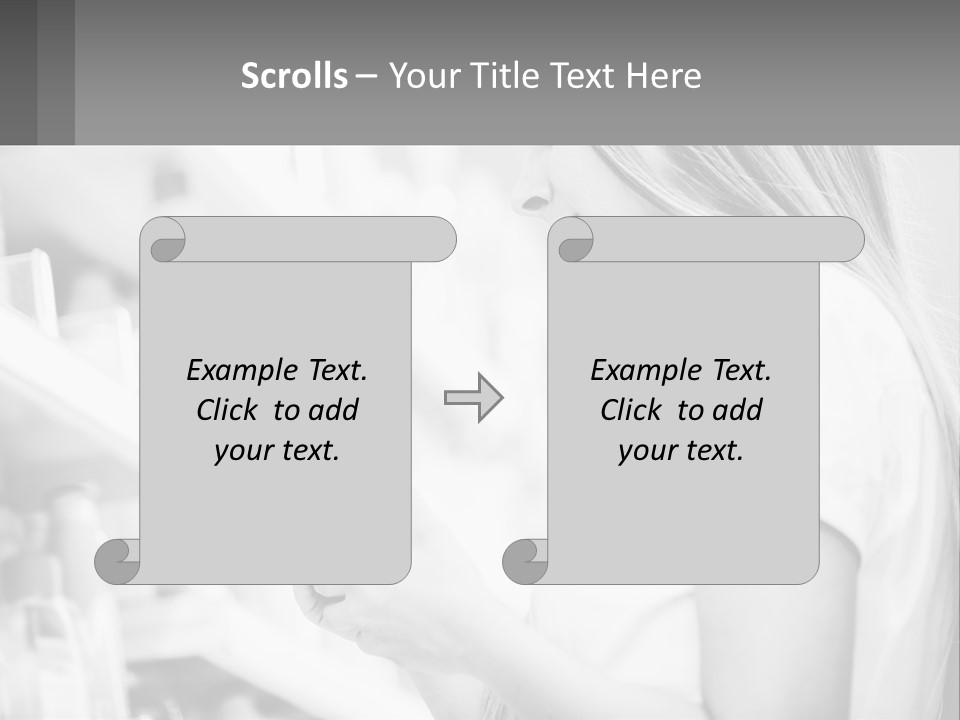 A Woman In A Store Looking At A Shelf PowerPoint Template