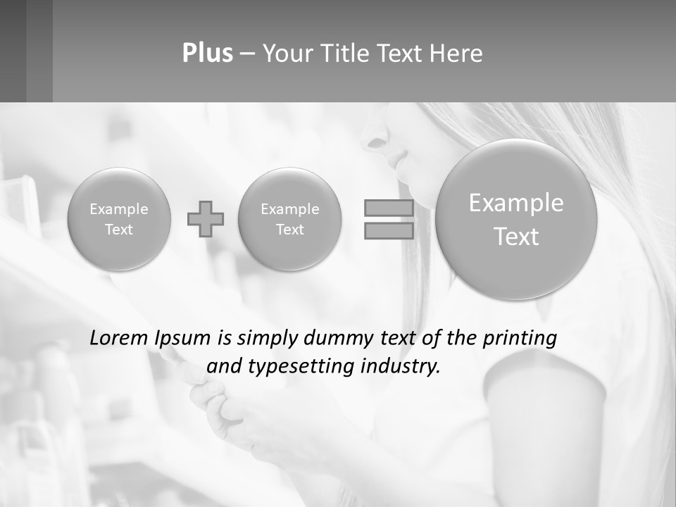 A Woman In A Store Looking At A Shelf PowerPoint Template