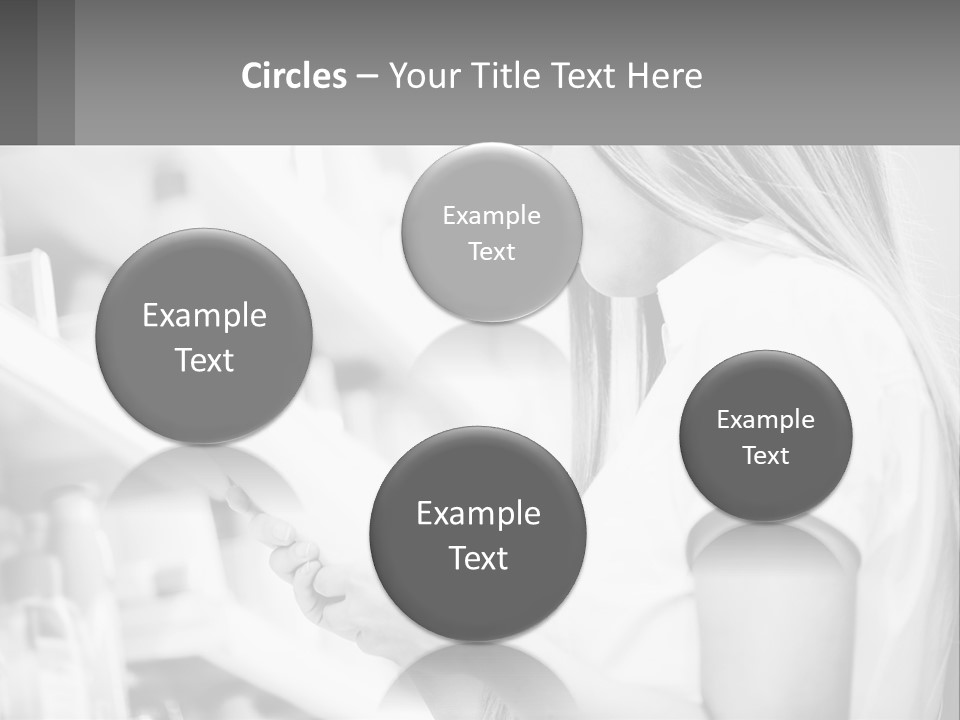 A Woman In A Store Looking At A Shelf PowerPoint Template