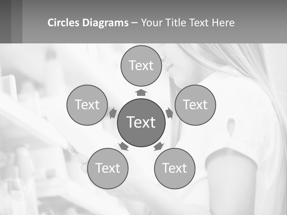 A Woman In A Store Looking At A Shelf PowerPoint Template