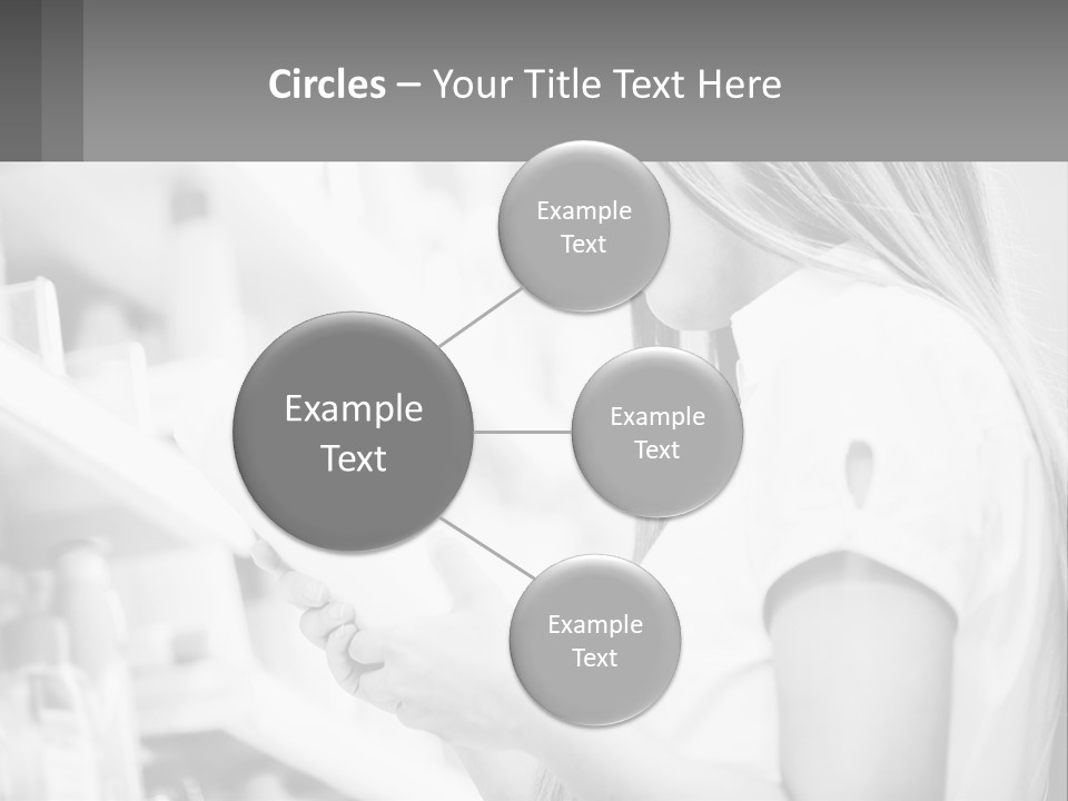 A Woman In A Store Looking At A Shelf PowerPoint Template