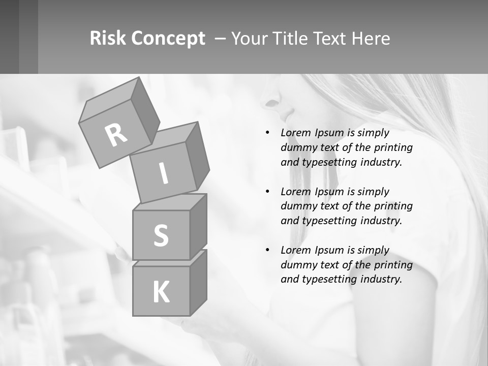 A Woman In A Store Looking At A Shelf PowerPoint Template