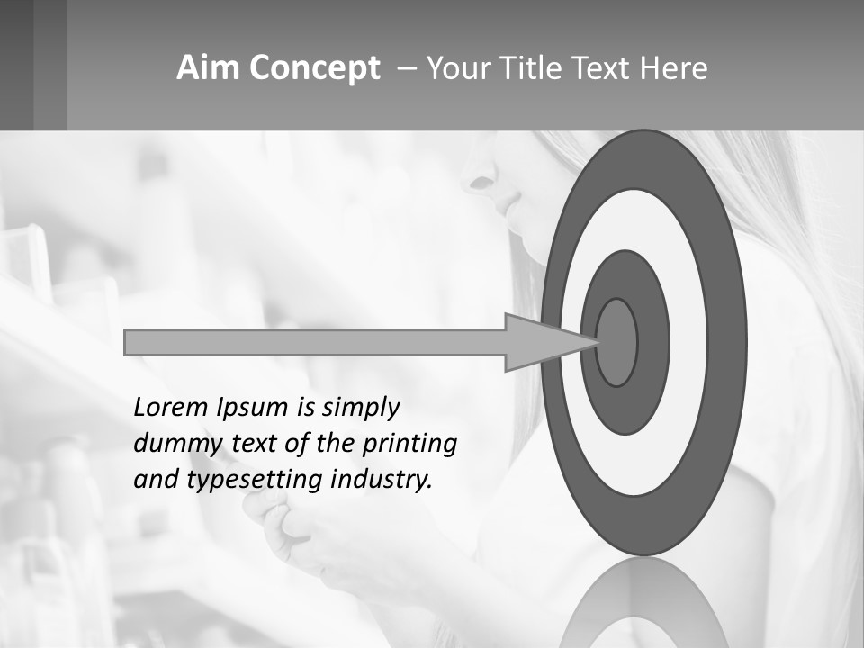 A Woman In A Store Looking At A Shelf PowerPoint Template