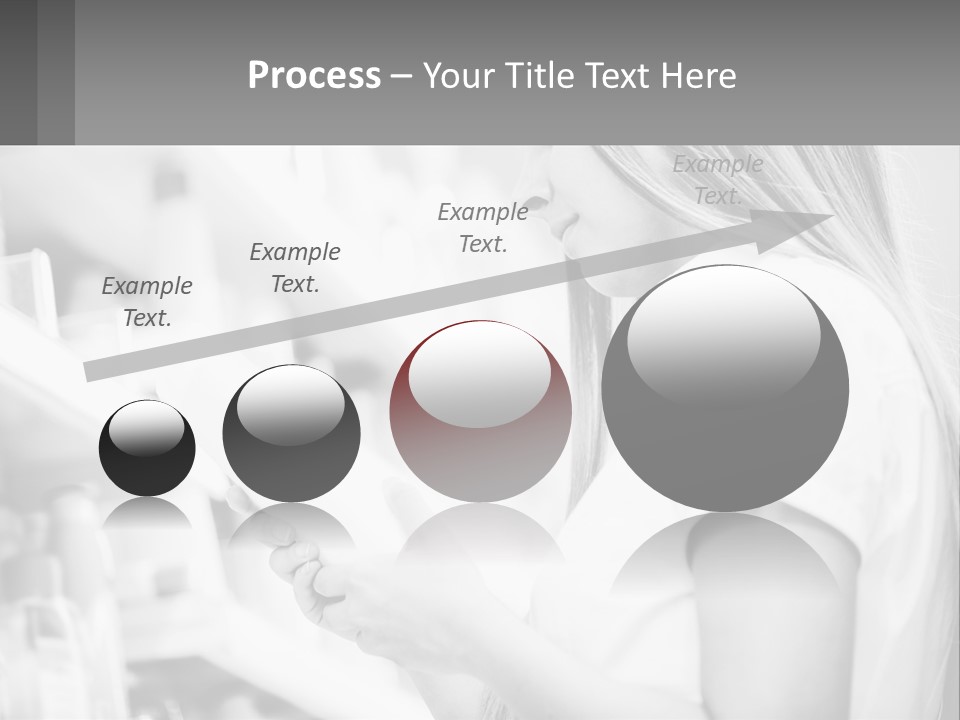 A Woman In A Store Looking At A Shelf PowerPoint Template