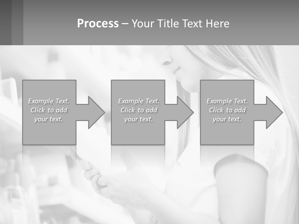 A Woman In A Store Looking At A Shelf PowerPoint Template