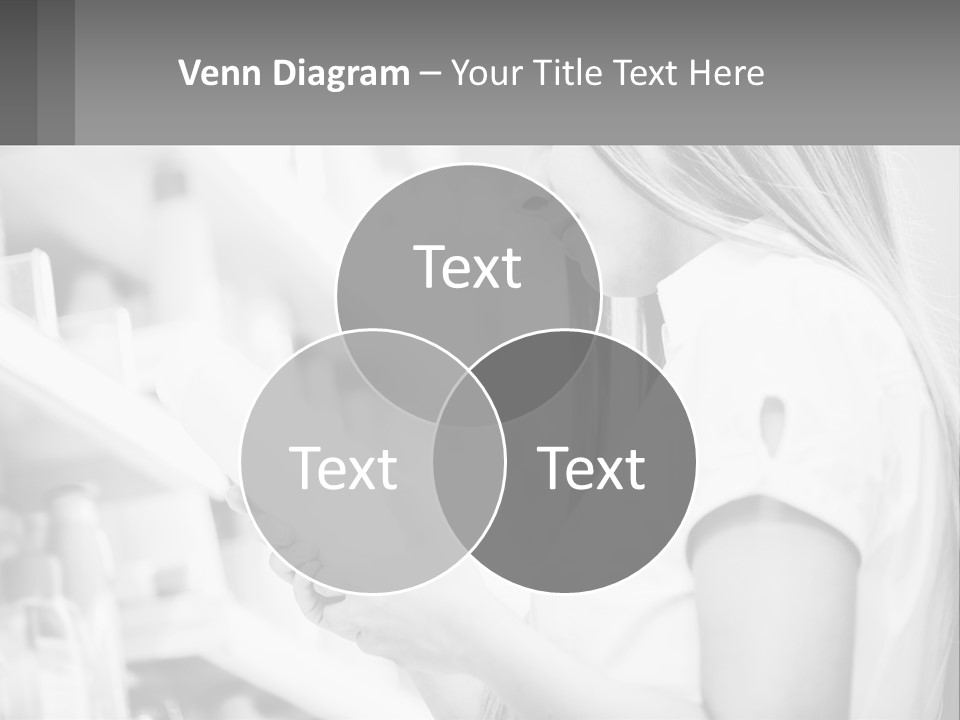 A Woman In A Store Looking At A Shelf PowerPoint Template