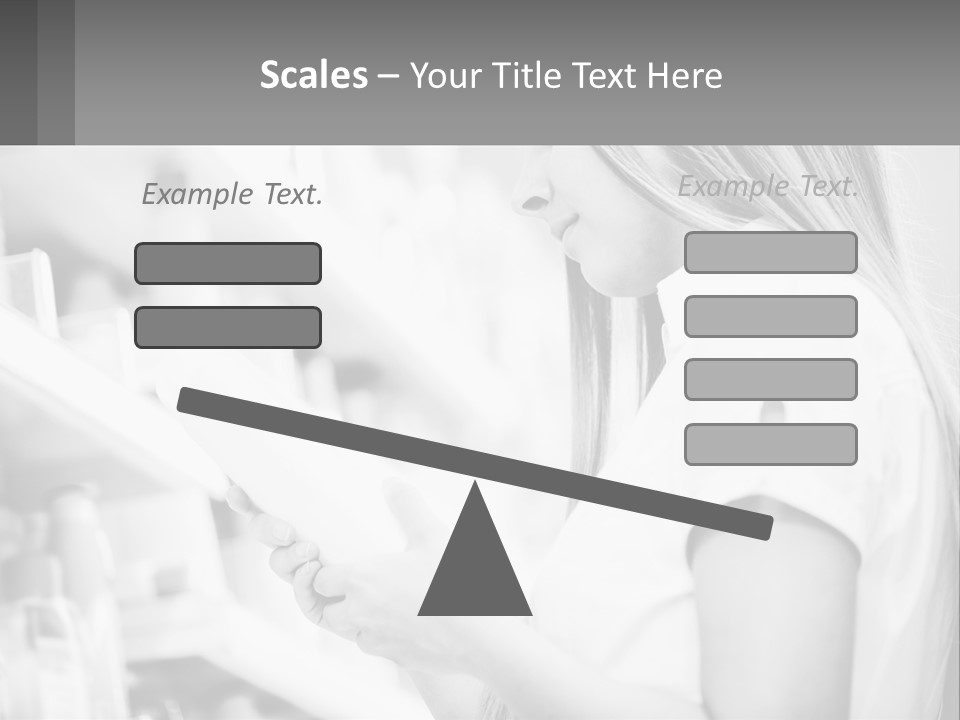 A Woman In A Store Looking At A Shelf PowerPoint Template