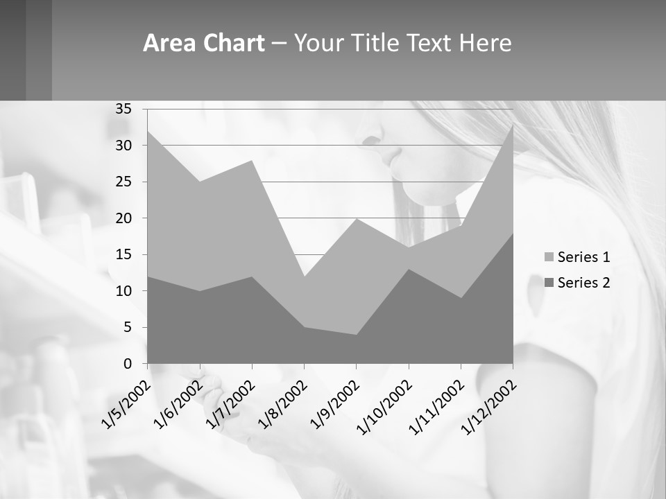 A Woman In A Store Looking At A Shelf PowerPoint Template