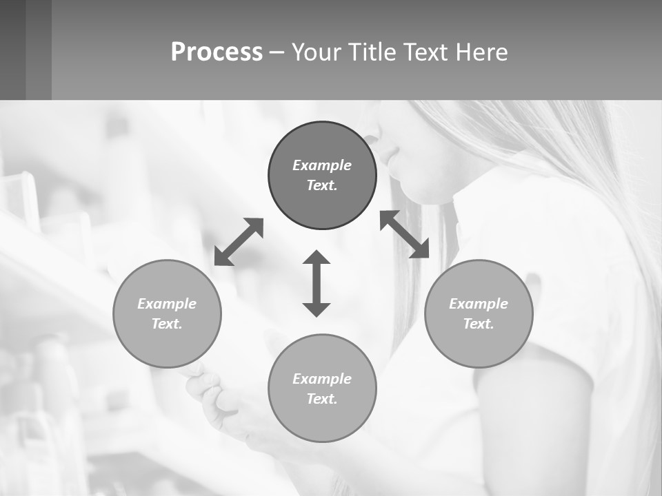 A Woman In A Store Looking At A Shelf PowerPoint Template