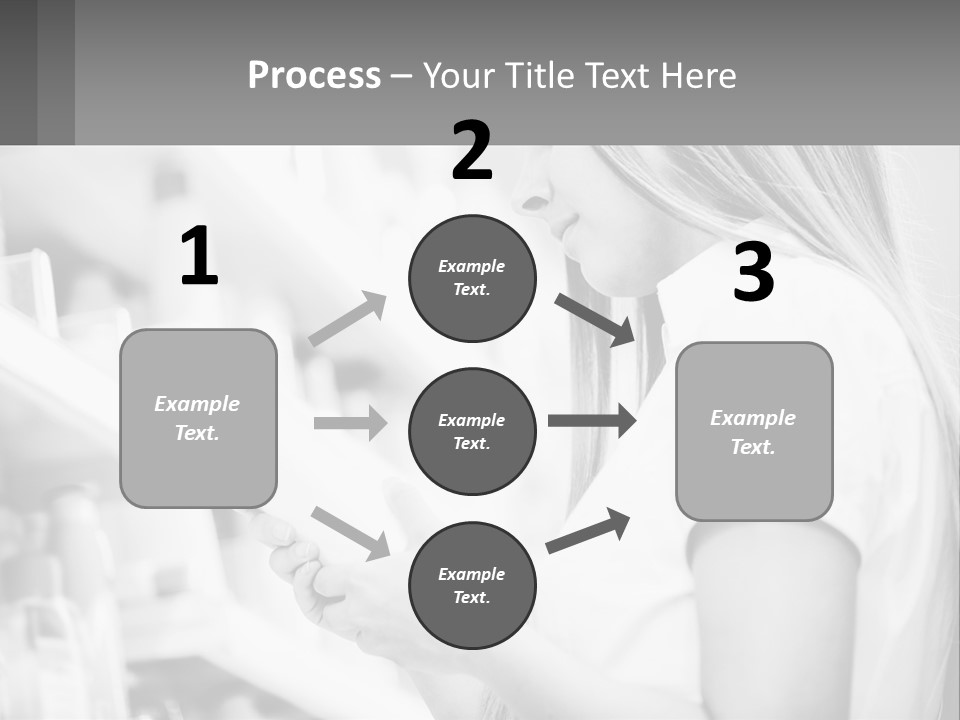 A Woman In A Store Looking At A Shelf PowerPoint Template