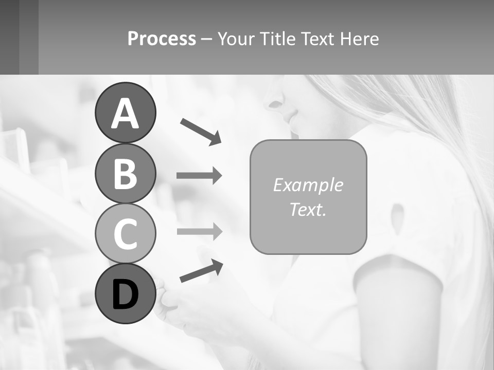 A Woman In A Store Looking At A Shelf PowerPoint Template