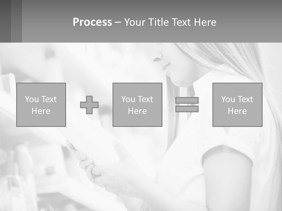A Woman In A Store Looking At A Shelf PowerPoint Template