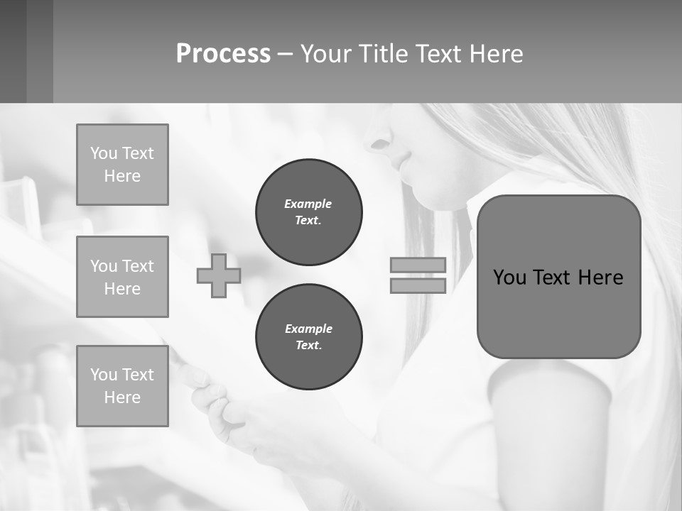 A Woman In A Store Looking At A Shelf PowerPoint Template