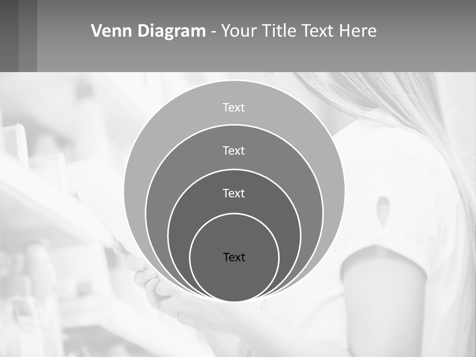 A Woman In A Store Looking At A Shelf PowerPoint Template