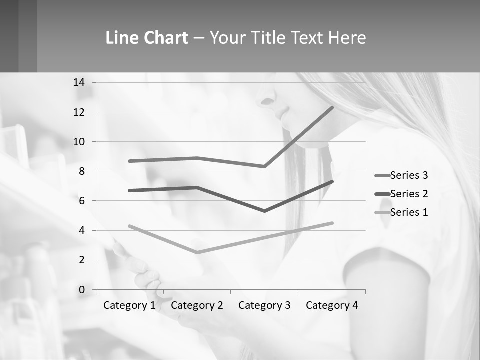 A Woman In A Store Looking At A Shelf PowerPoint Template