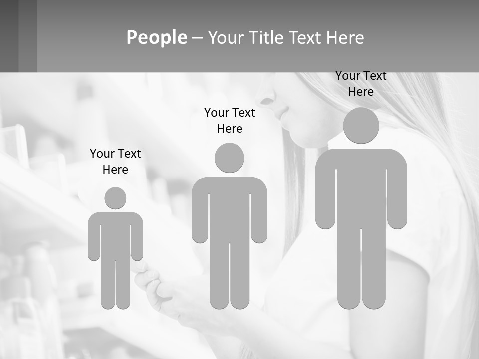 A Woman In A Store Looking At A Shelf PowerPoint Template