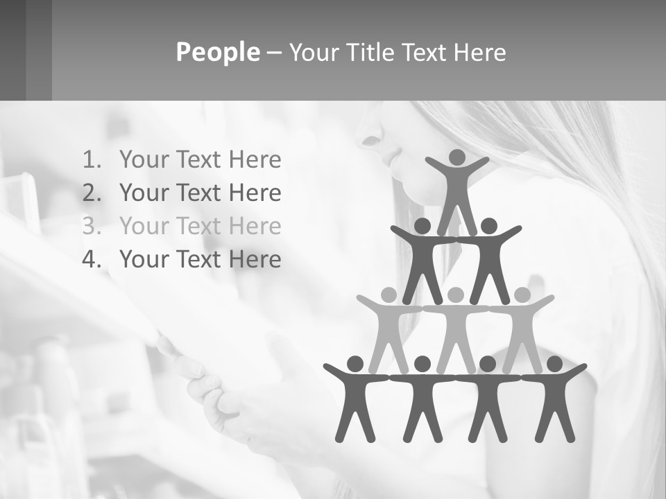 A Woman In A Store Looking At A Shelf PowerPoint Template