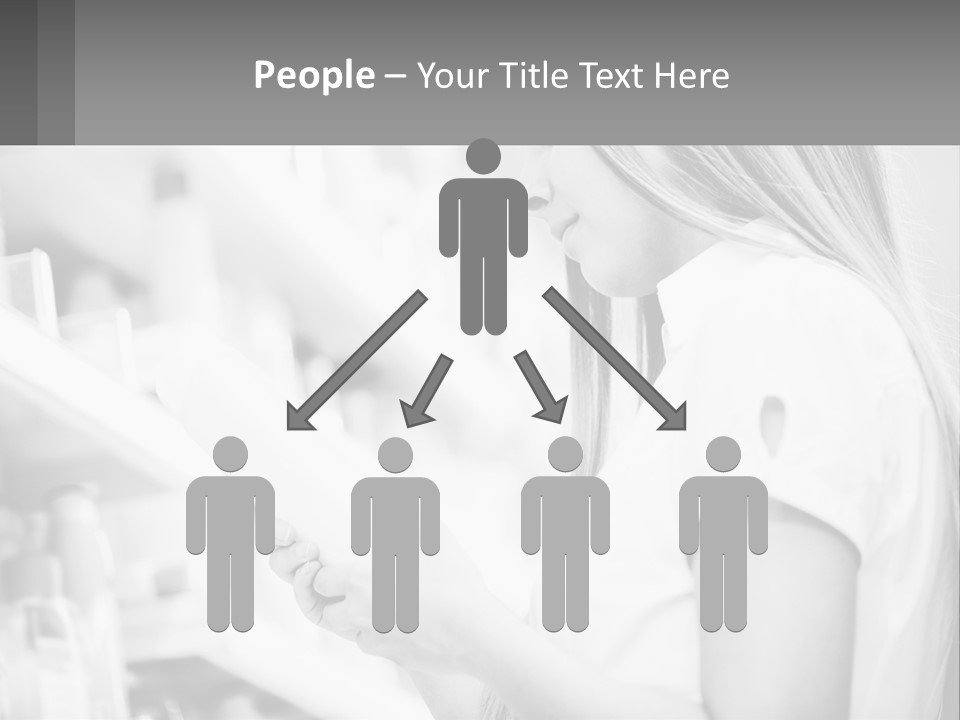 A Woman In A Store Looking At A Shelf PowerPoint Template