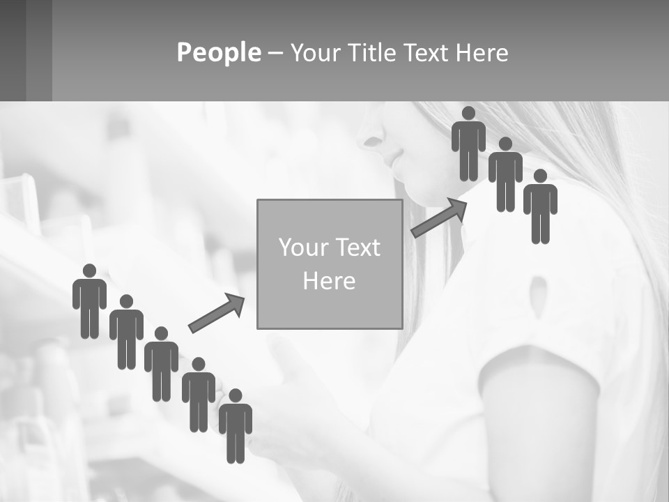 A Woman In A Store Looking At A Shelf PowerPoint Template