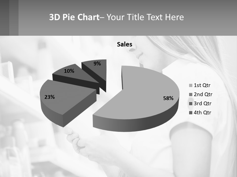 A Woman In A Store Looking At A Shelf PowerPoint Template