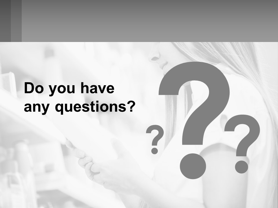 A Woman In A Store Looking At A Shelf PowerPoint Template