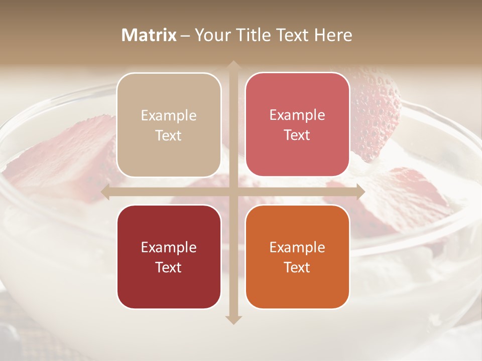 A Bowl Of Yogurt With Strawberries And Blueberries PowerPoint Template