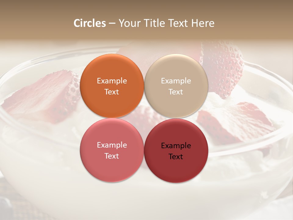 A Bowl Of Yogurt With Strawberries And Blueberries PowerPoint Template