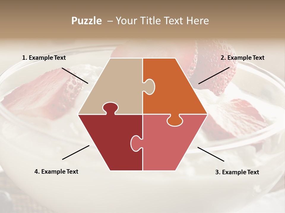 A Bowl Of Yogurt With Strawberries And Blueberries PowerPoint Template