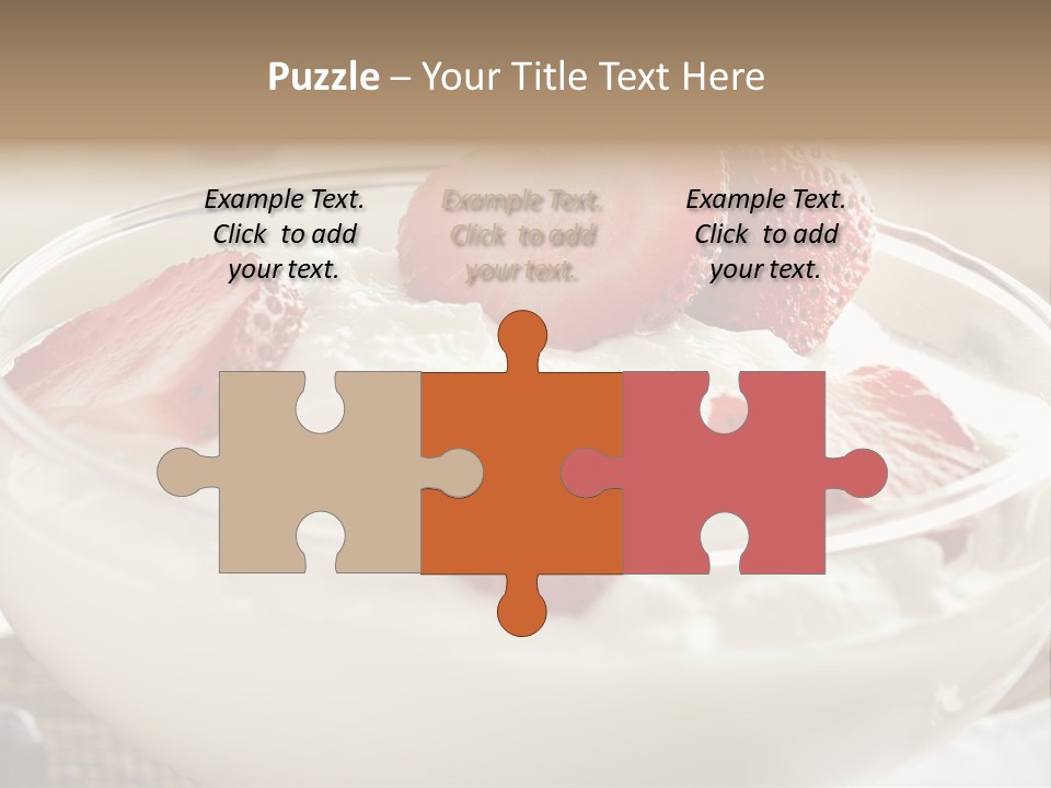 A Bowl Of Yogurt With Strawberries And Blueberries PowerPoint Template