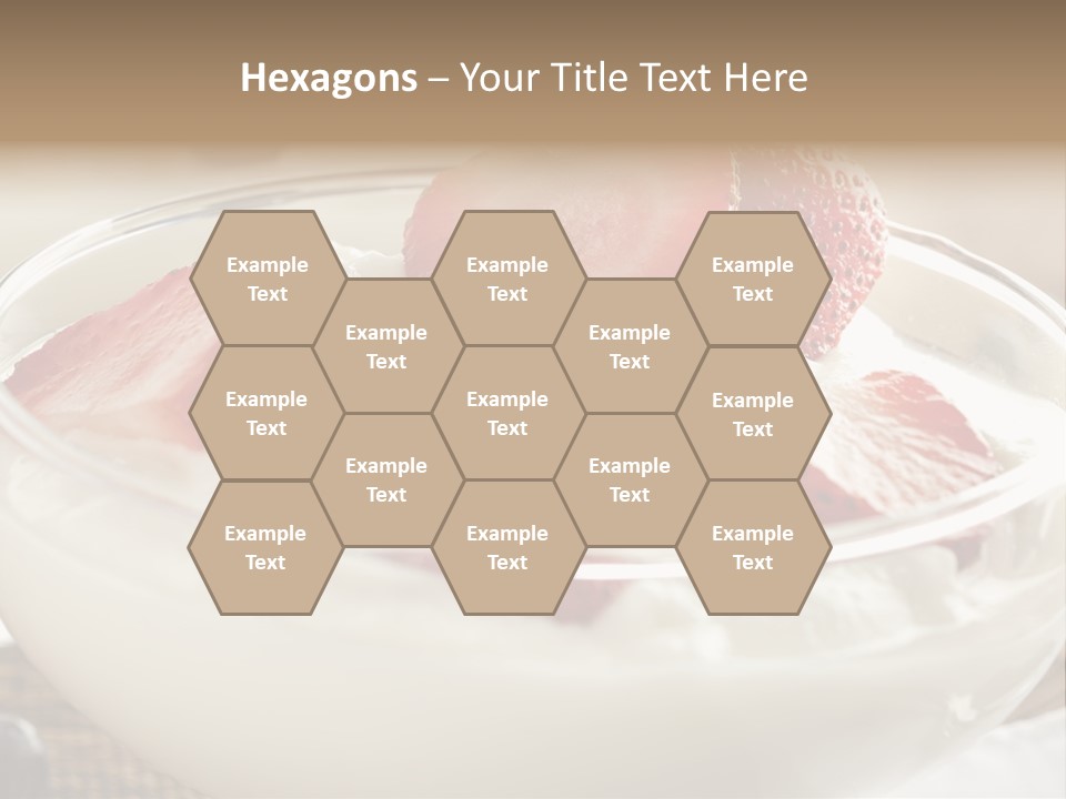 A Bowl Of Yogurt With Strawberries And Blueberries PowerPoint Template