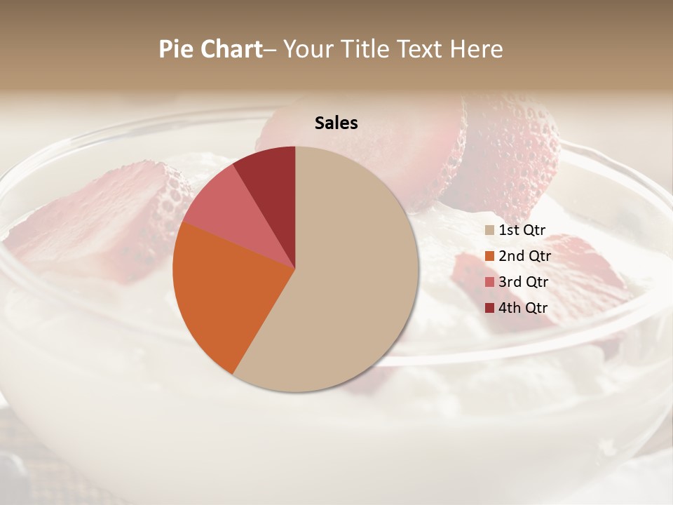 A Bowl Of Yogurt With Strawberries And Blueberries PowerPoint Template