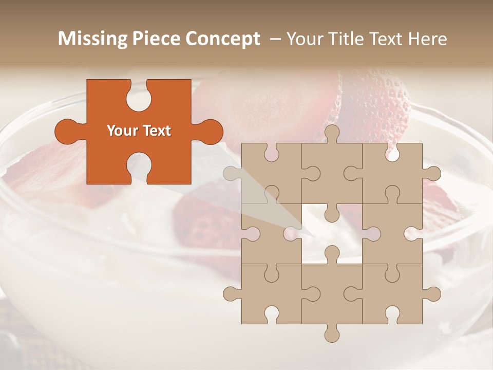 A Bowl Of Yogurt With Strawberries And Blueberries PowerPoint Template