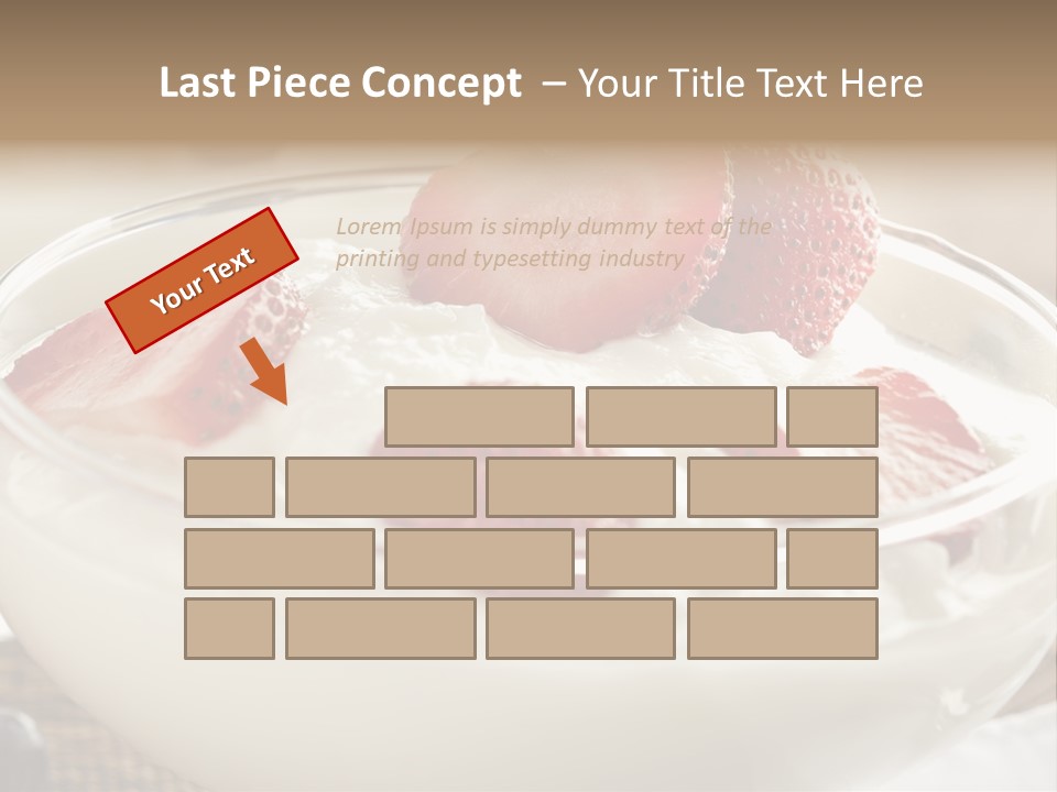 A Bowl Of Yogurt With Strawberries And Blueberries PowerPoint Template