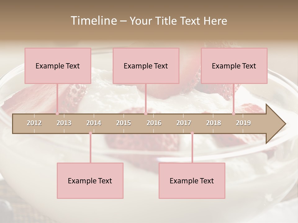 A Bowl Of Yogurt With Strawberries And Blueberries PowerPoint Template
