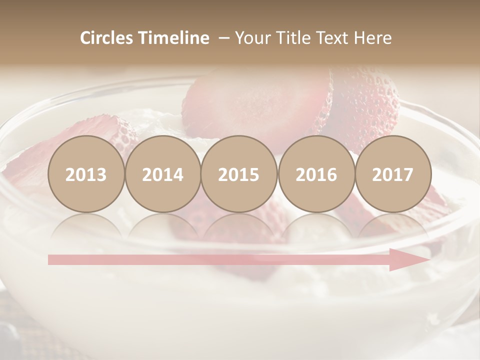 A Bowl Of Yogurt With Strawberries And Blueberries PowerPoint Template