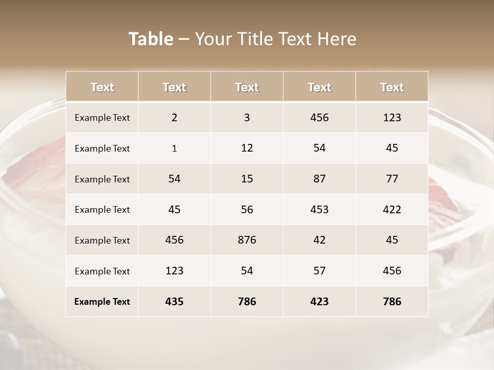 A Bowl Of Yogurt With Strawberries And Blueberries PowerPoint Template
