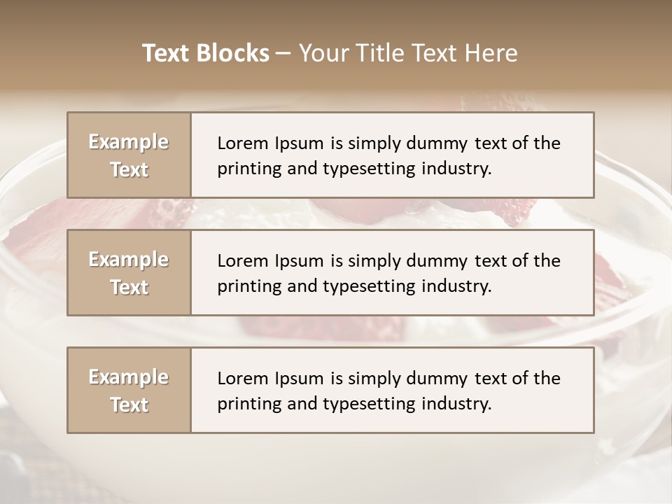 A Bowl Of Yogurt With Strawberries And Blueberries PowerPoint Template