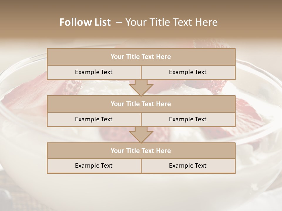 A Bowl Of Yogurt With Strawberries And Blueberries PowerPoint Template