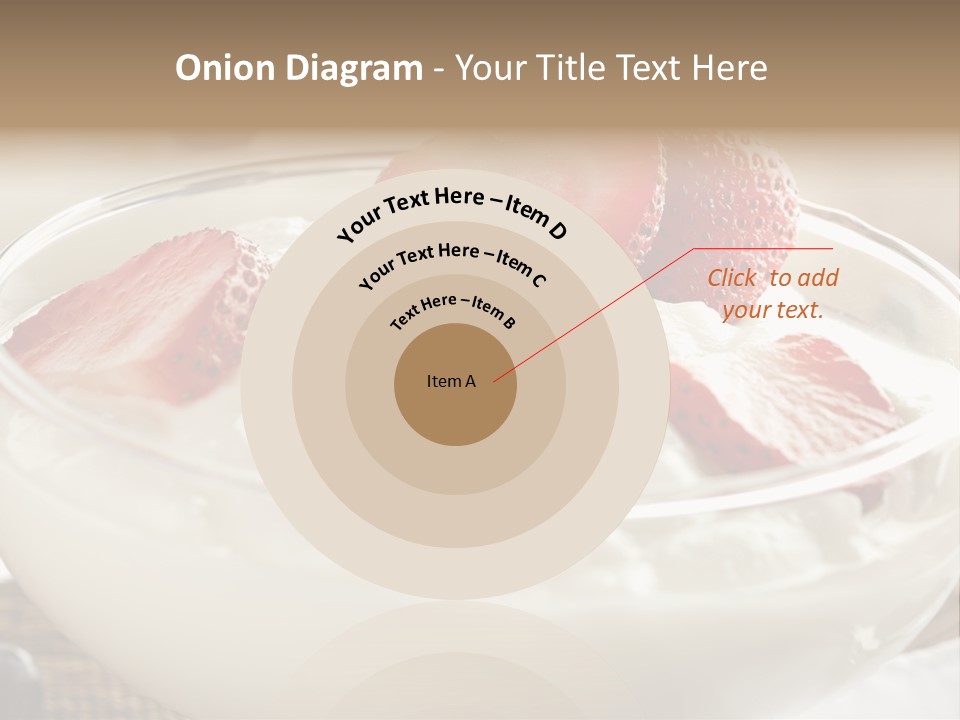 A Bowl Of Yogurt With Strawberries And Blueberries PowerPoint Template