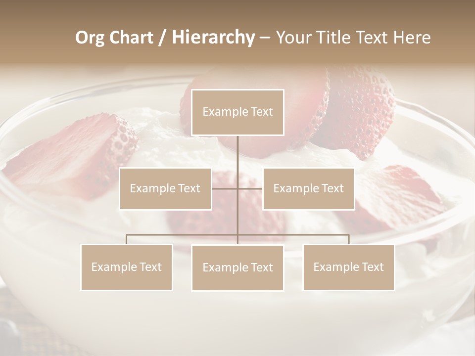 A Bowl Of Yogurt With Strawberries And Blueberries PowerPoint Template