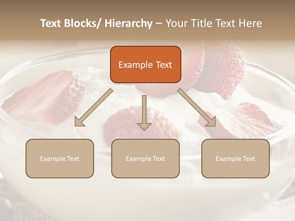 A Bowl Of Yogurt With Strawberries And Blueberries PowerPoint Template