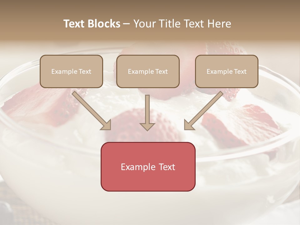 A Bowl Of Yogurt With Strawberries And Blueberries PowerPoint Template