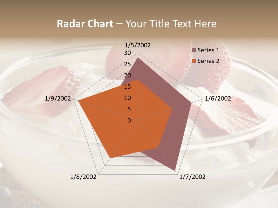 A Bowl Of Yogurt With Strawberries And Blueberries PowerPoint Template